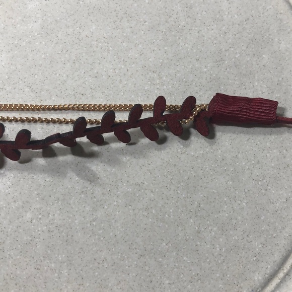 Red Faux Leather Hair Band - Picture 3 of 4